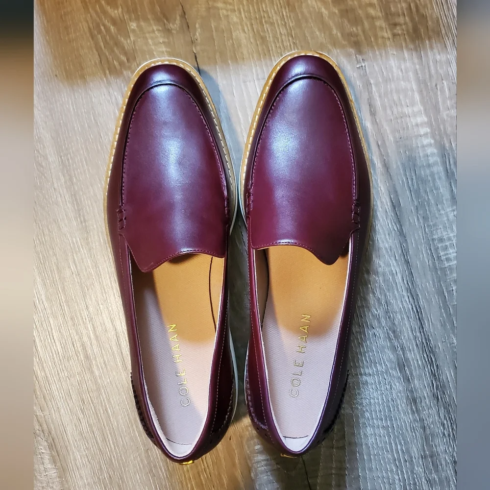 NIB Cole Haan Original Grand Platform Venetian Loafer in Bloodstone - Size 11 - Picture 2 of 7